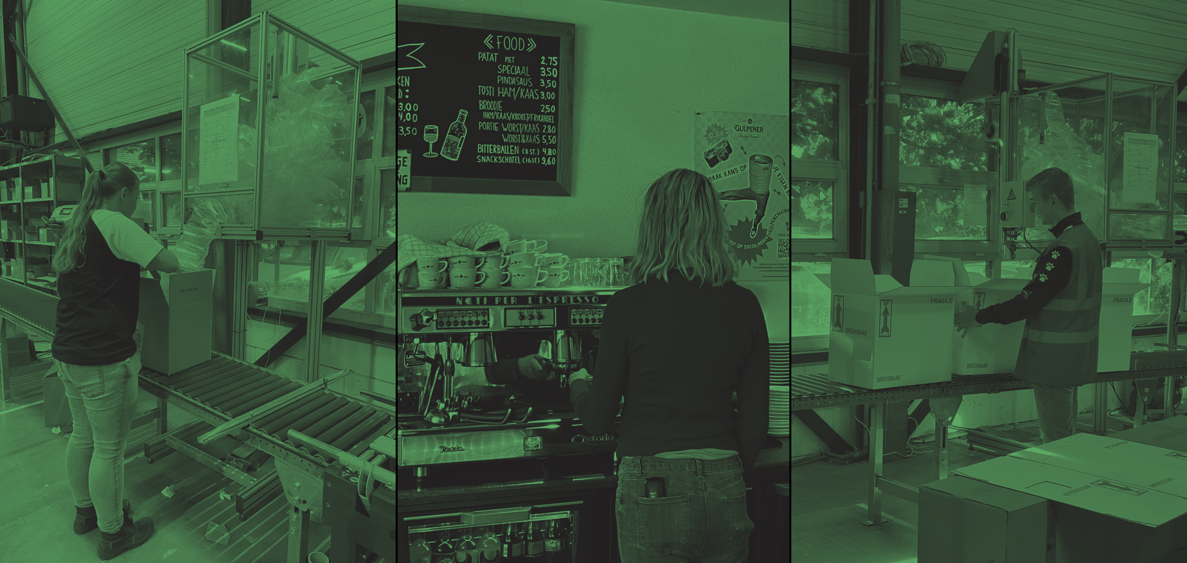 Teamwerk participatie diensten groene header